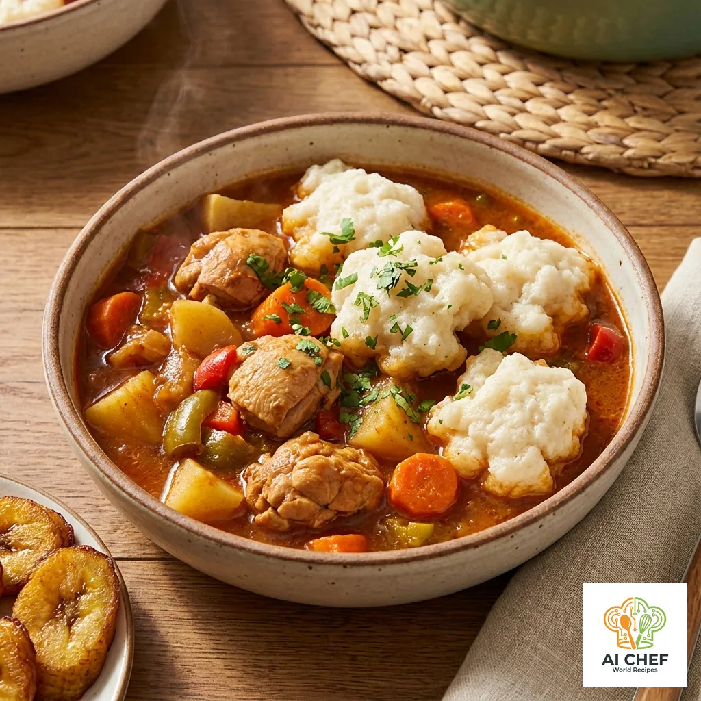 Pollo Guisado con Dumplings